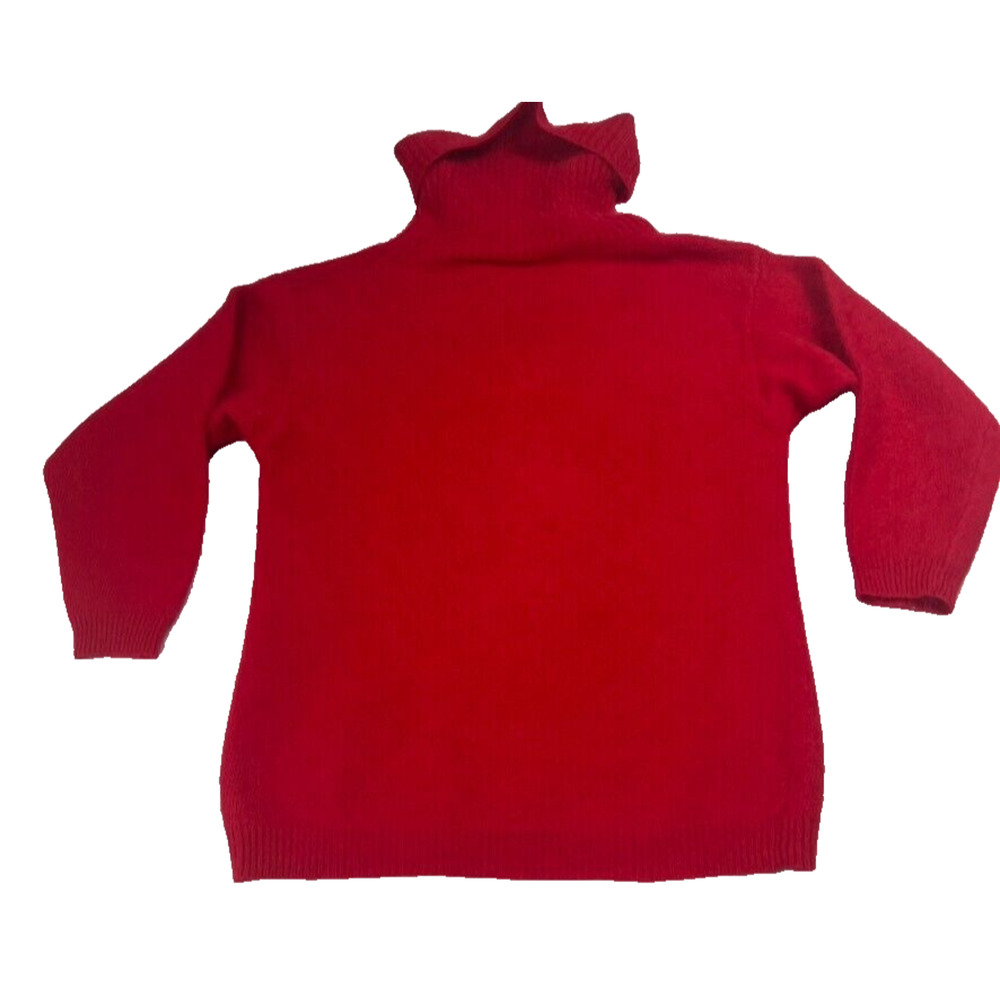 Rafaella Sweater Womens M Red 45% Angora 40% Lambswool Cowl Neck Pullover - Picture 2 of 8